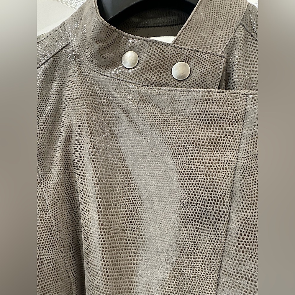 Reiss 1971 Leather Jacket (Brown) size UK 10/US6 - Picture 3 of 16